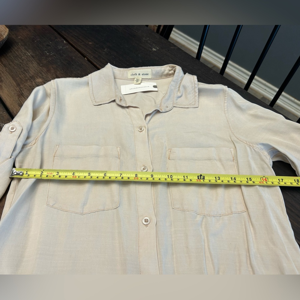 NWT Cloth and Stone Anthropologie Tencel Shirt Dress with Pockets! - Picture 4 of 8